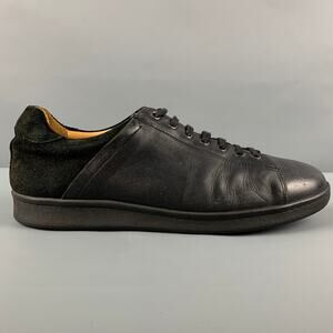 DAMIR DOMA Size 10 Black Leather Sneakers